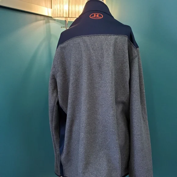 NWOT Under Armor, zipper neck fleece, blue/gray size 2XL - Picture 2 of 7